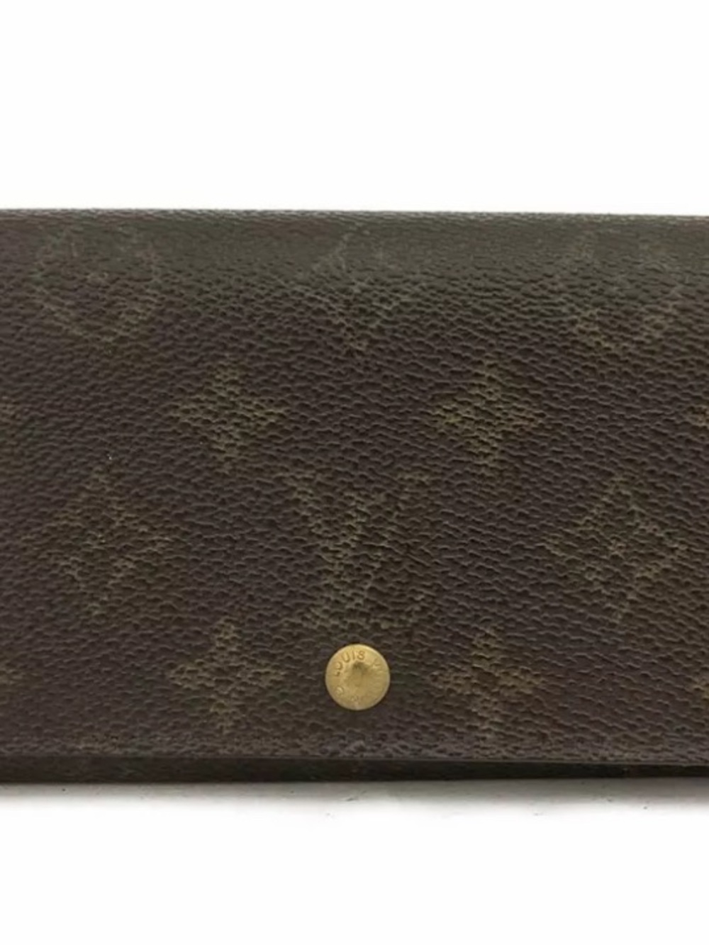 (Authentic) Vintage Louis Vuitton Brown Monogram Porte-Monnaie Tresor Wallet